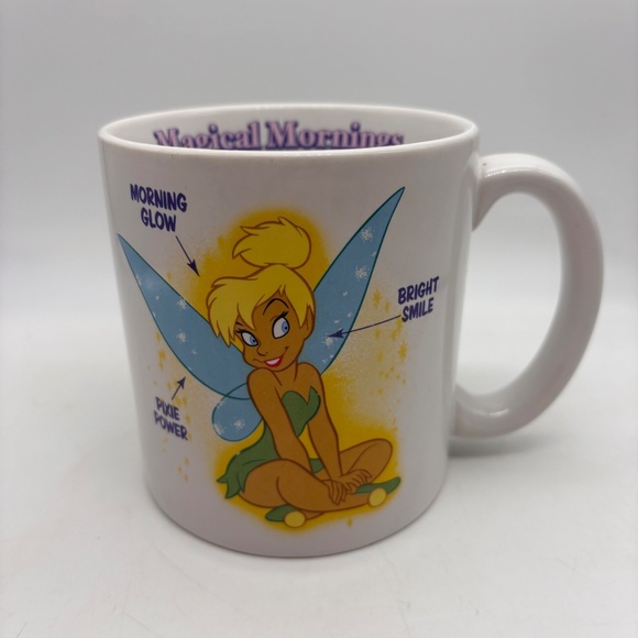 Disney Store Tinkerbell Magical Mornings Character Large Ceramic Coffee Mug - Picture 2 of 15
